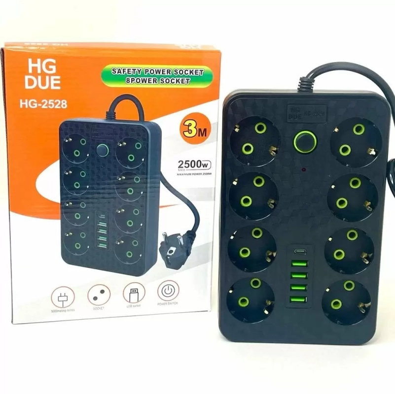 Сетевой фильтр 4 USB  1 Type-C на 8