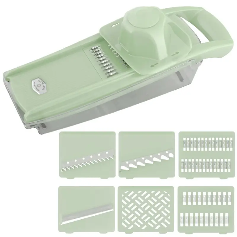 Терка с 6 насадками держателем и контейнером