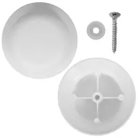 Ручка для крышки с саморезом белая 6 см