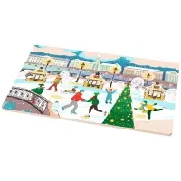 Разделочная доска Зимние города 29х17см (ассортимент)