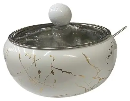 Сахарница с крышкой и ложкой