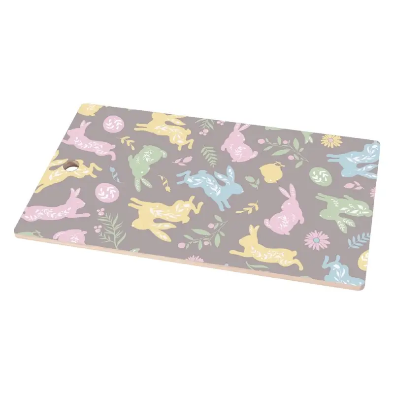 Доска разделочная Пасхальные зайцы 29х17 см (ассортимент)