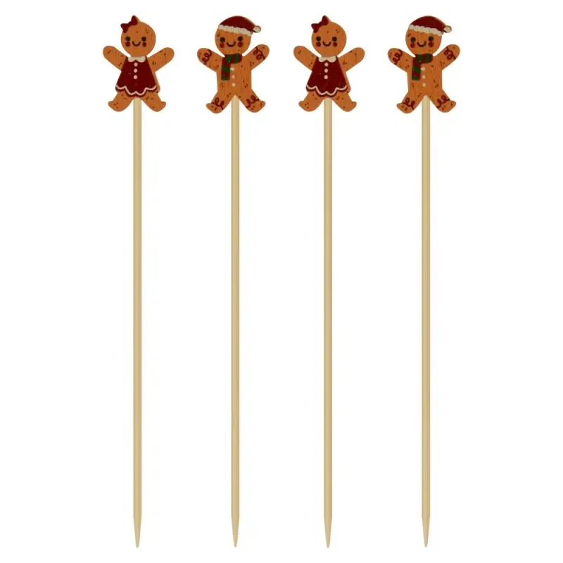 Шпажки для канапе Пряничный человечек 20 шт