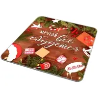 Доска разделочная Подставка под горячее С Новым годом 18х18 см (ассортимент)