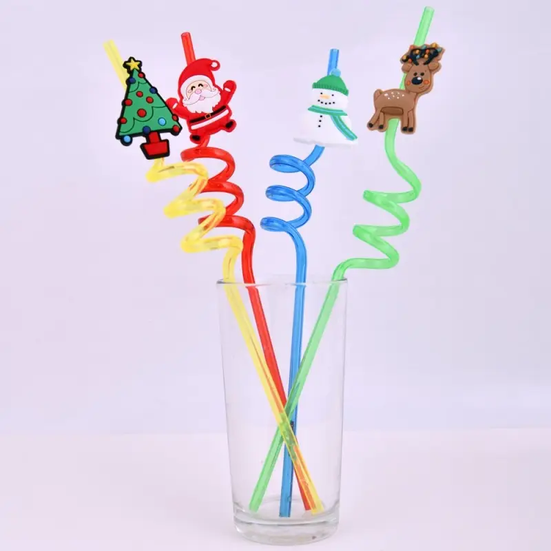 Трубочки для коктейля Новогодняя компания 4 шт