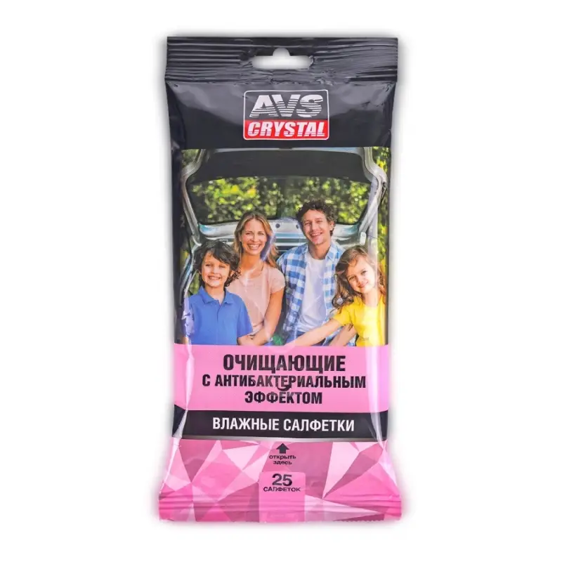 Влажные салфетки "Очищающие с антибактериальным эффектом" 25 шт