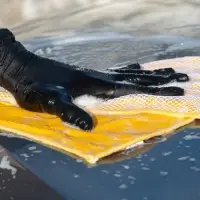 Салфетка микрофибра с абразивной сеткой для удаления грязи AVS MF-6109 (35х40см)(1шт)