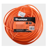 ЕРМАК Удлинитель силовой в мотке, 2х1,5 мм2, длина 50м (макс.нагрузка 16А или 2,2кВт)