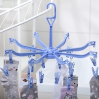 Сушилка для белья подвесная Доляна, 41&times;41 см, 16 прищепок, цвет синий