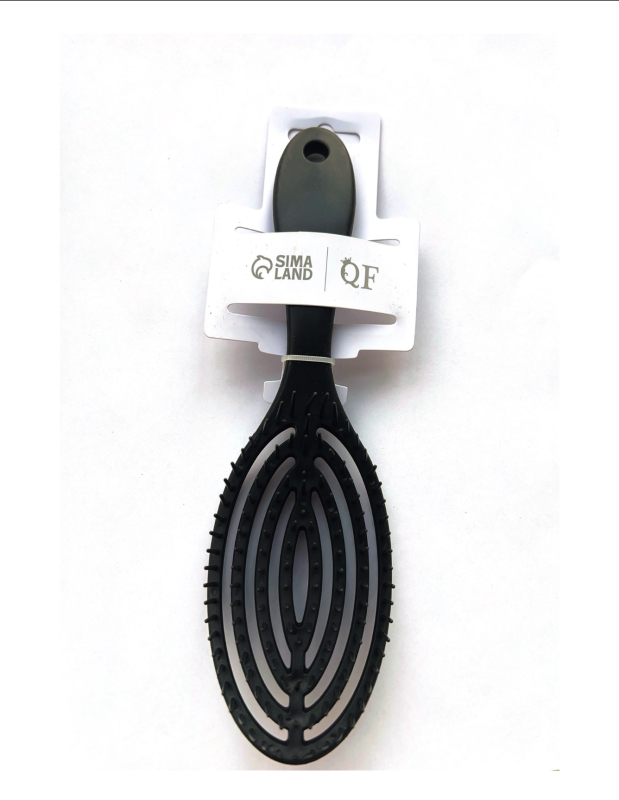 Расчёска массажная, для сушки волос, 7,5 &times; 23,5 см (черный)