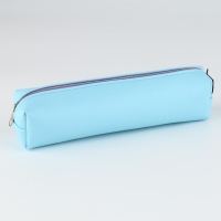 Пенал школьный из искусственной кожи &laquo;1 сентября: голубой&raquo; , 19 х 8 х 3 см