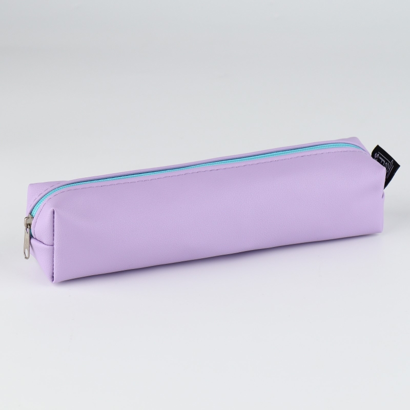 Пенал школьный из искусственной кожи &laquo;1 сентября: фиолетовый&raquo; , 19 х 8 х 3 см