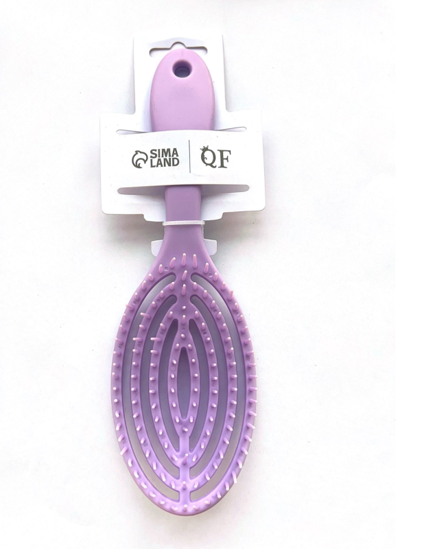 Расчёска массажная, для сушки волос, 7,5 &times; 23,5 см (фиолетовый)