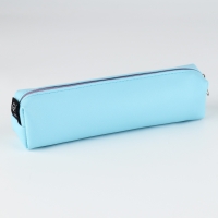 Пенал школьный из искусственной кожи &laquo;1 сентября: голубой&raquo; , 19 х 8 х 3 см