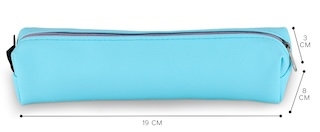 Пенал школьный из искусственной кожи &laquo;1 сентября: голубой&raquo; , 19 х 8 х 3 см