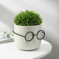 "Кашпо для цветов со вставкой &laquo;Стив&raquo;, 650 мл, d=11,5 см, h=10,5 см, цвет белый ротанг "