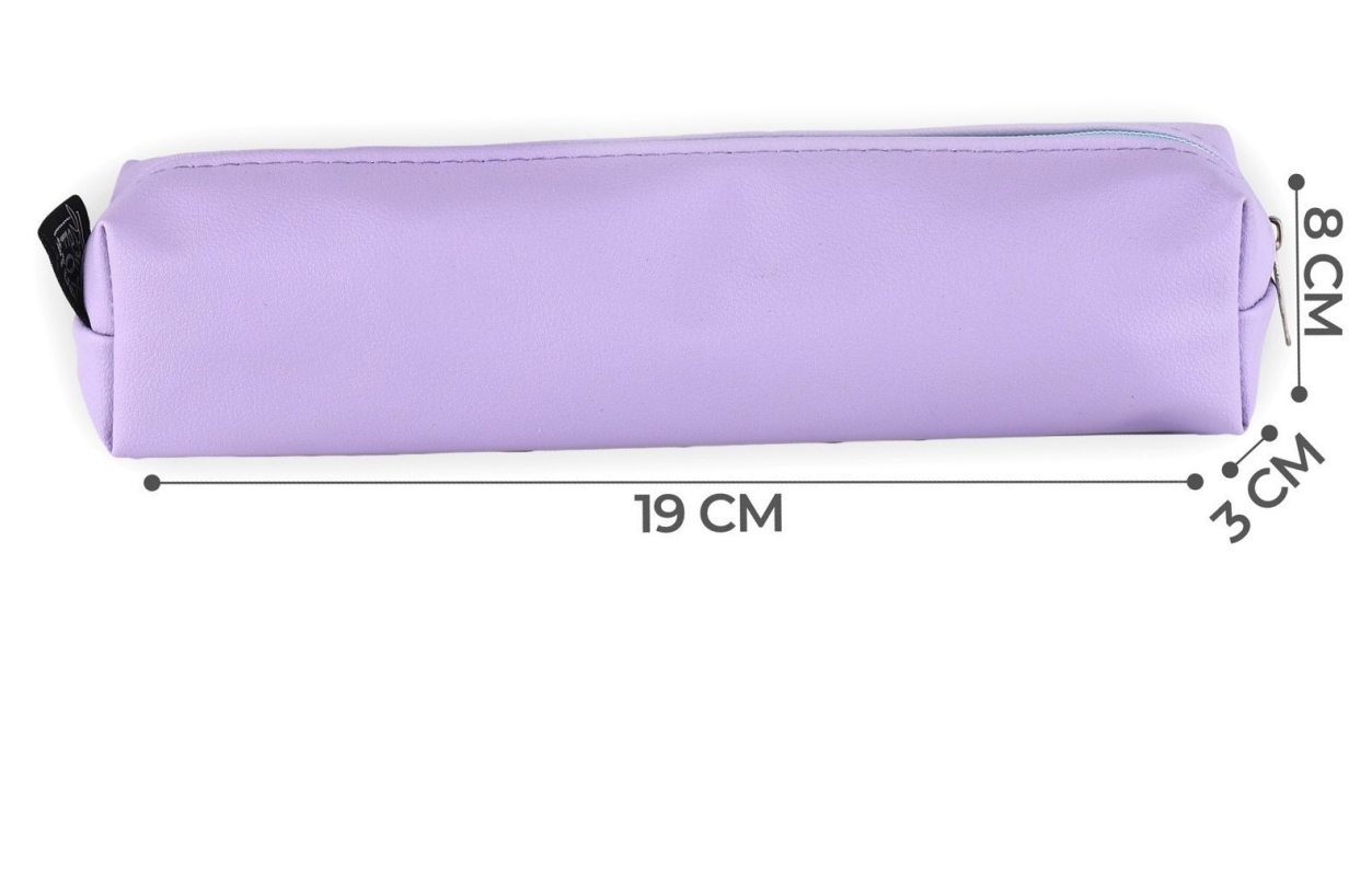 Пенал школьный из искусственной кожи &laquo;1 сентября: фиолетовый&raquo; , 19 х 8 х 3 см