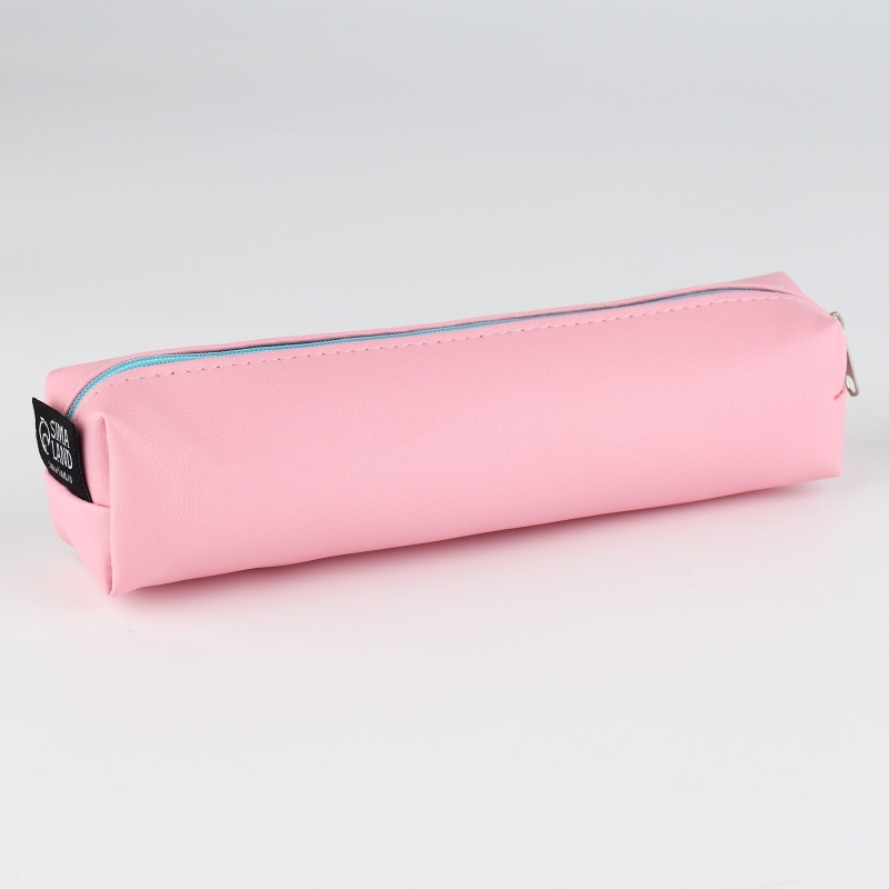 Пенал школьный из искусственной кожи &laquo;1 сентября: розовый&raquo; , 19 х 8 х 3 см