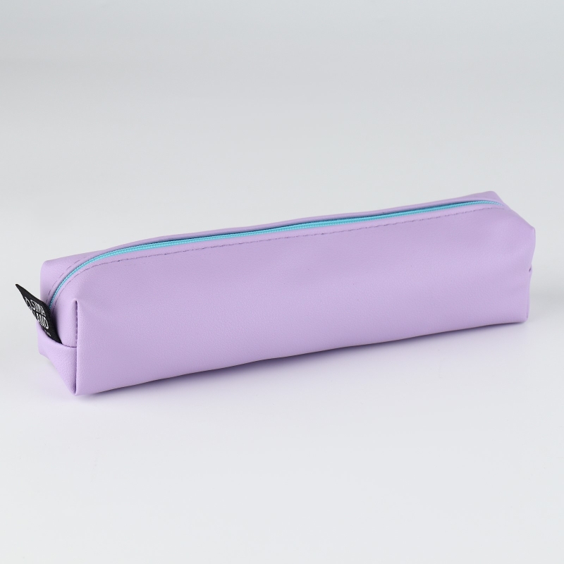 Пенал школьный из искусственной кожи &laquo;1 сентября: фиолетовый&raquo; , 19 х 8 х 3 см