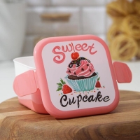 Контейнер для обеда &laquo;Капкейки&raquo;, 2 отделения, 400 мл