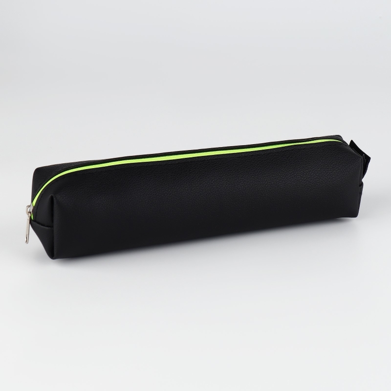 Пенал школьный из искусственной кожи &laquo;1 сентября: Черный&raquo; , 19 х 8 х 3 см