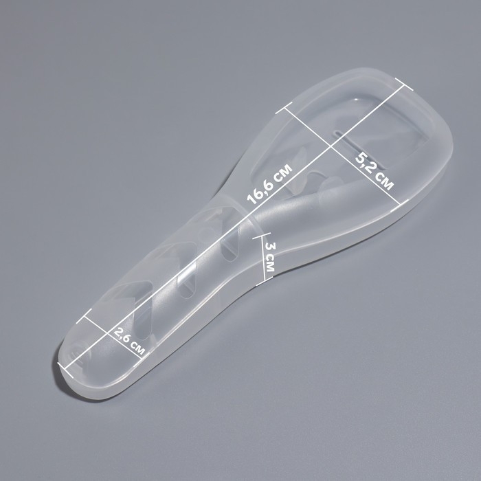 Органайзер для бритвы, с крышкой, 16,6 &times; 5,2 &times; 3 см, цвет прозрачный