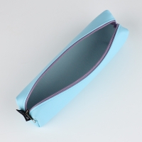 Пенал школьный из искусственной кожи &laquo;1 сентября: голубой&raquo; , 19 х 8 х 3 см