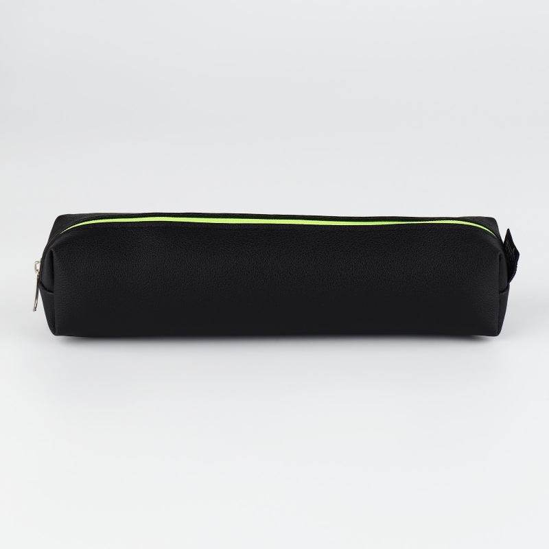 Пенал школьный из искусственной кожи &laquo;1 сентября: Черный&raquo; , 19 х 8 х 3 см