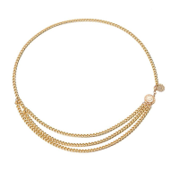 Цепочка золотая на тело, пояс 90 см