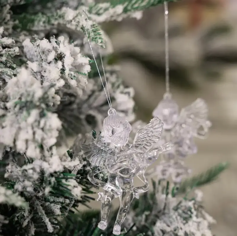 Елочные украшения Ангелочки 7 см 4 штуки