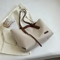 Сумка-мессенджер тканевая бежевая