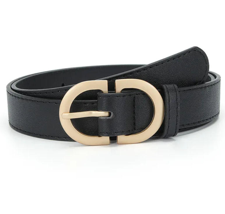 Ремень женский с золотой пряжкой 75 см