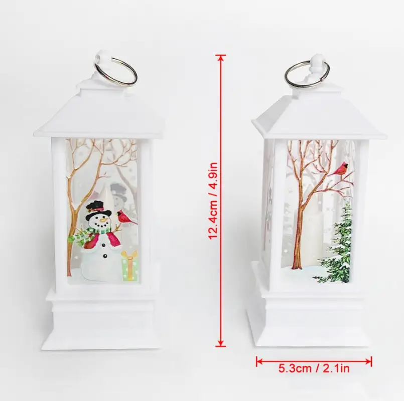 Фонарь новогодний декоративный светильник белый