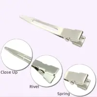 Зажимы для волос парикмахерские 4,5 см металлические 12 штук