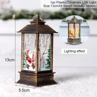 Фонарь новогодний декоративный светильник черный винтаж