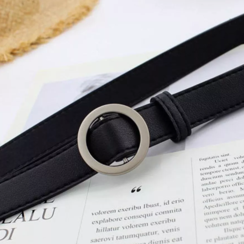 Ремень с круглой пряжкой 95 см