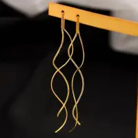 Серьги спирали золотистые
