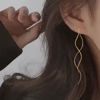 Серьги спирали золотистые