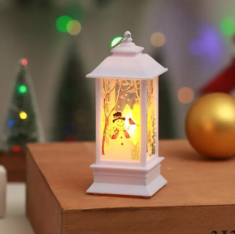 Фонарь новогодний декоративный светильник белый