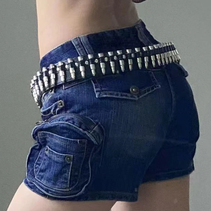 Ремень черный патронташ 85 см