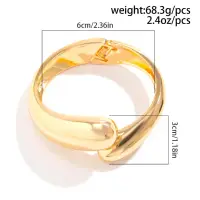 Браслет широкий ретро регулируемый золотистый