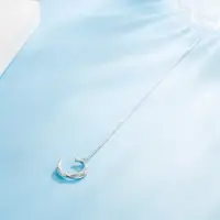 Серьга-кафф с цепочкой серебряная 1 шт