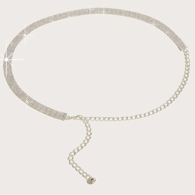 Пояс цепочка на талию для платья 60-115 см