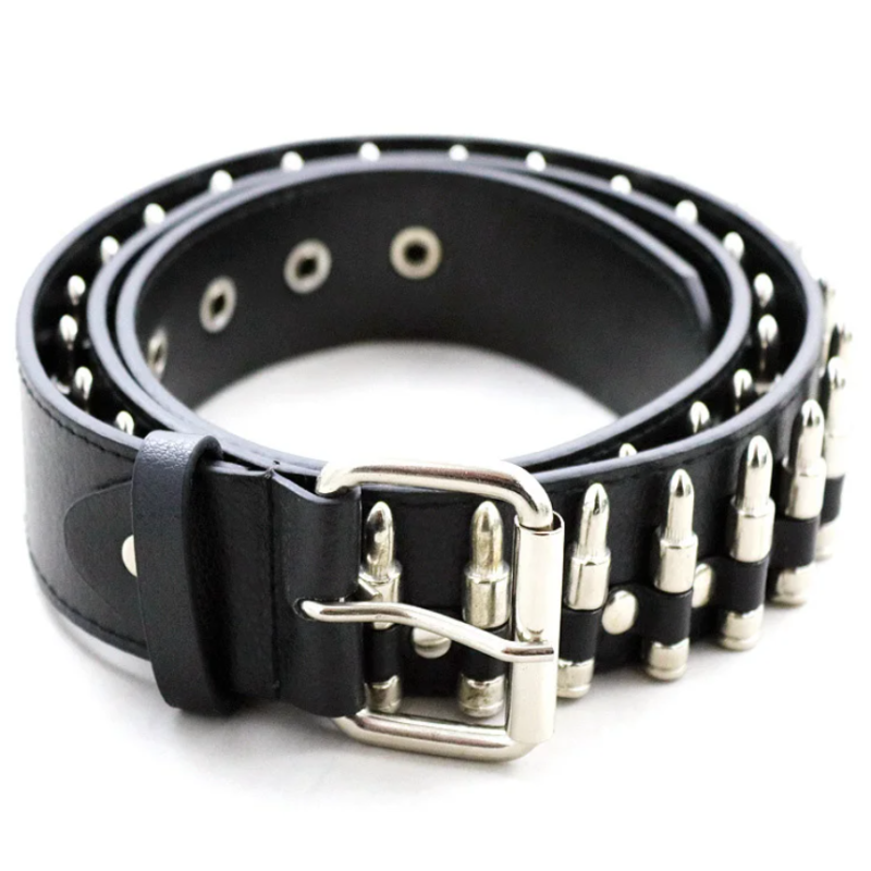 Ремень черный патронташ 85 см