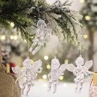 Елочные украшения Ангелочки 7 см 4 штуки