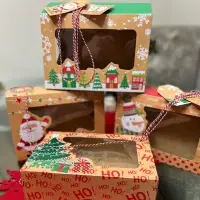 Подарочные коробки Новогодние набор 4 штуки