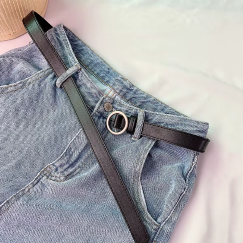 Ремень с круглой пряжкой 95 см