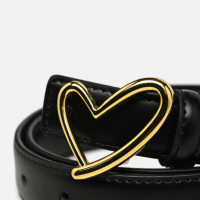 Ремень женский с пряжкой в форме сердца 75 см