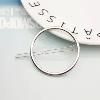 Заколка для волос Круг серебро