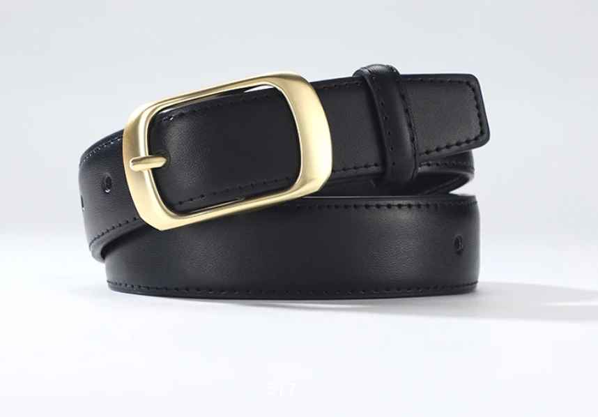 Ремень женский с золотой пряжкой 95 см